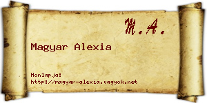 Magyar Alexia névjegykártya